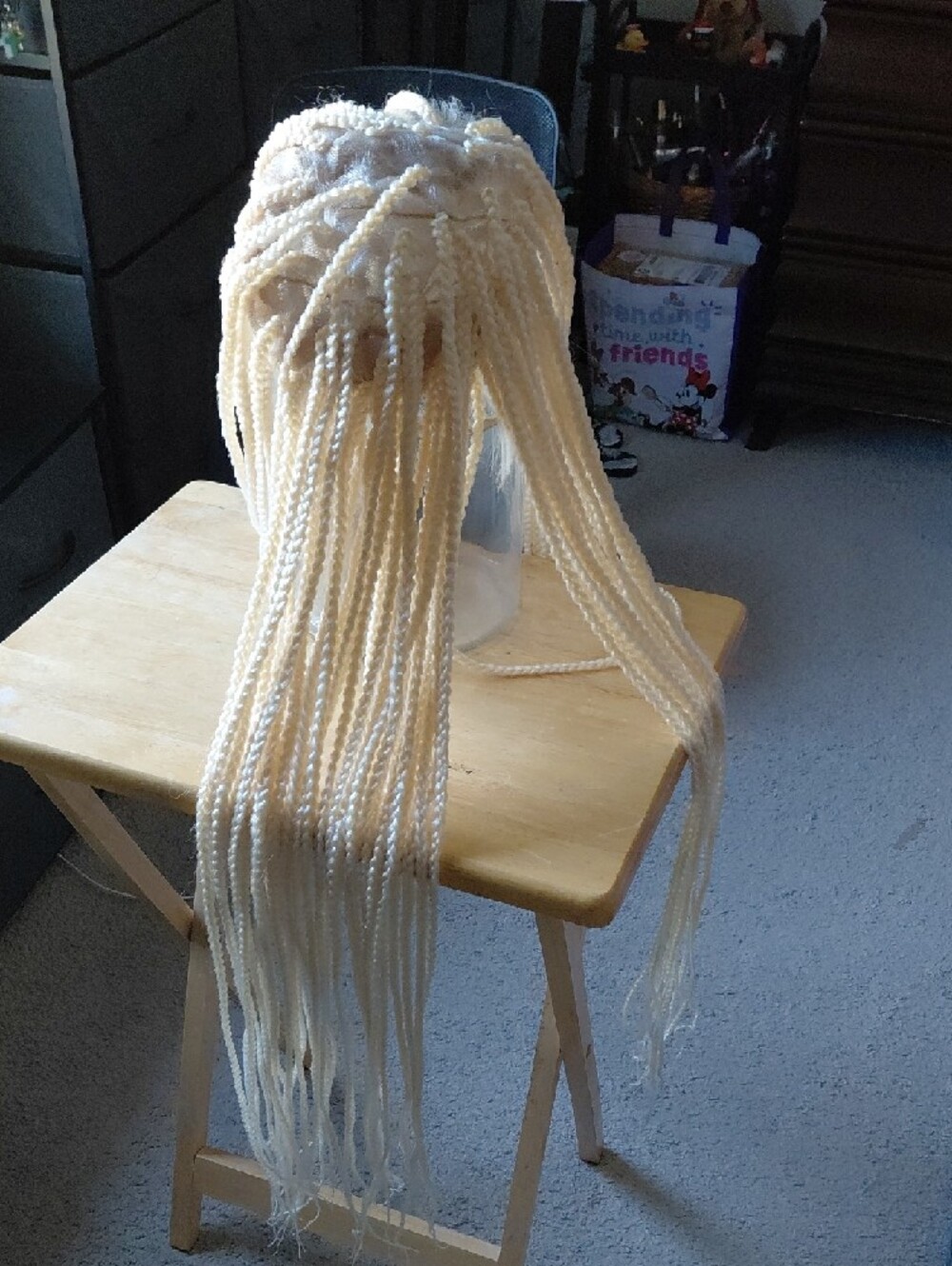 Blonde Box Braids Wig Extension - Light Blonde 30 Inches